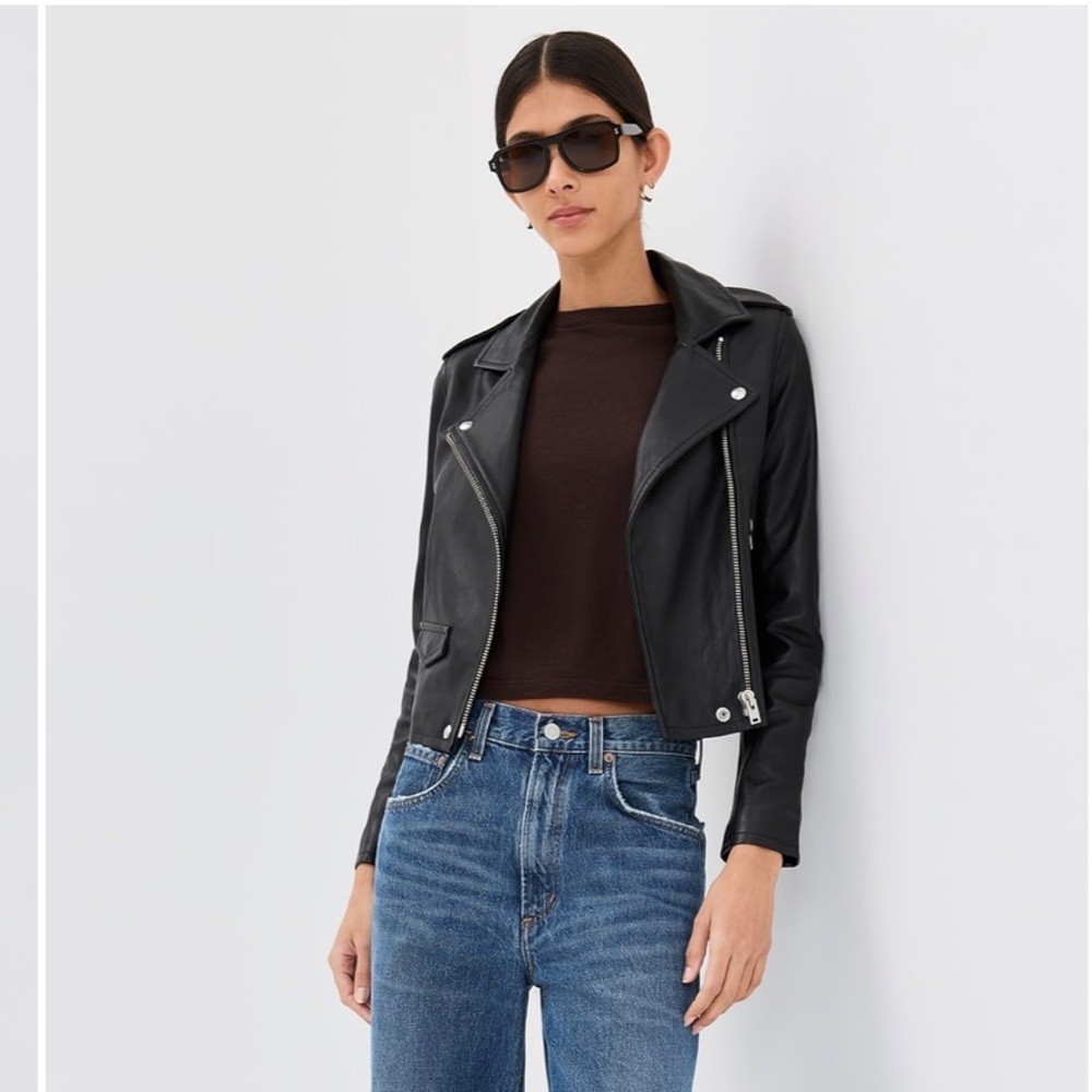 IRO Ashville Leather Jacket. Size 38. Mid-weight luxe leather